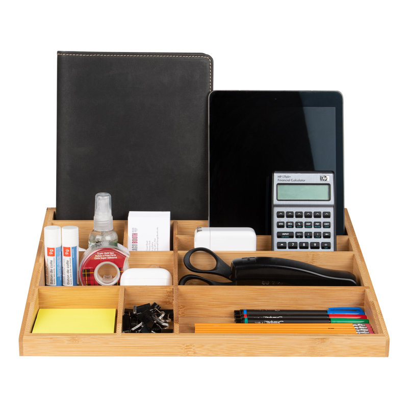 Organisateur de bureau en bambou