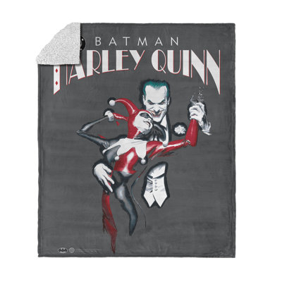Warner Bros. DC Joker Tango Silk Touch Sherpa Throw Blanket 50x60 Inches
