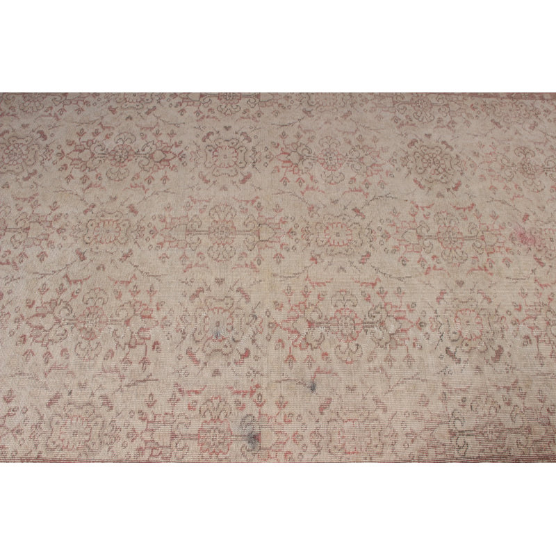Grand tapis turc vintage en laine idéal pour la chambre à coucher ou la salle à manger