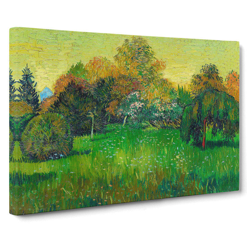 The Poets Garden by Vincent Van Gogh - Wrapped Canvas Painting, 50cm H x 76cm W x 3cm D