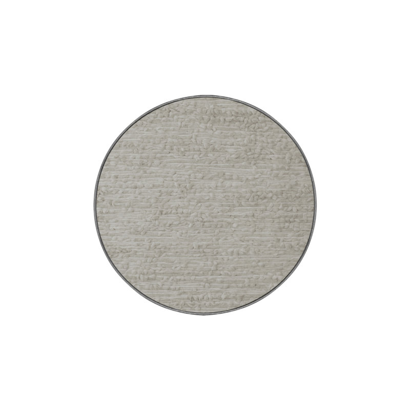 Machine Washable Gray Area Rug, Round 7'