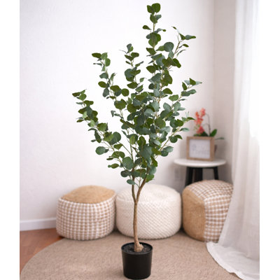 Faux Eucalyptus Tree, Potted Artificial Eucalyptus Plant For Home Decor