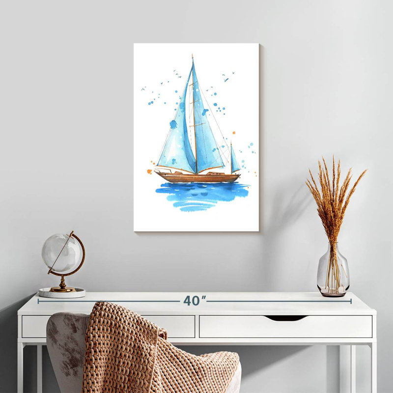 Mehar Sailboat Water Splash, 24" H x 16" W