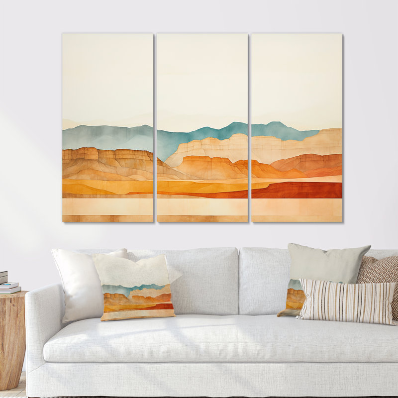 «Bold Canyon View», ensemble d'art mural Canyon, H 28 po x l 36 po x P 1 po, Toile tendue