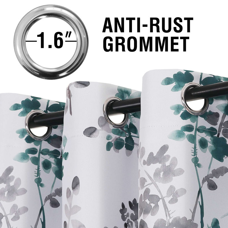 Blackout Curtains for Living Room Darkening Thermal Insulated Panels Light Blocking Grommet Curtains/Drapes, 2 Panels