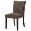 Chaise de salle à manger rembourrée Dermott Parson chocolat-2111716248