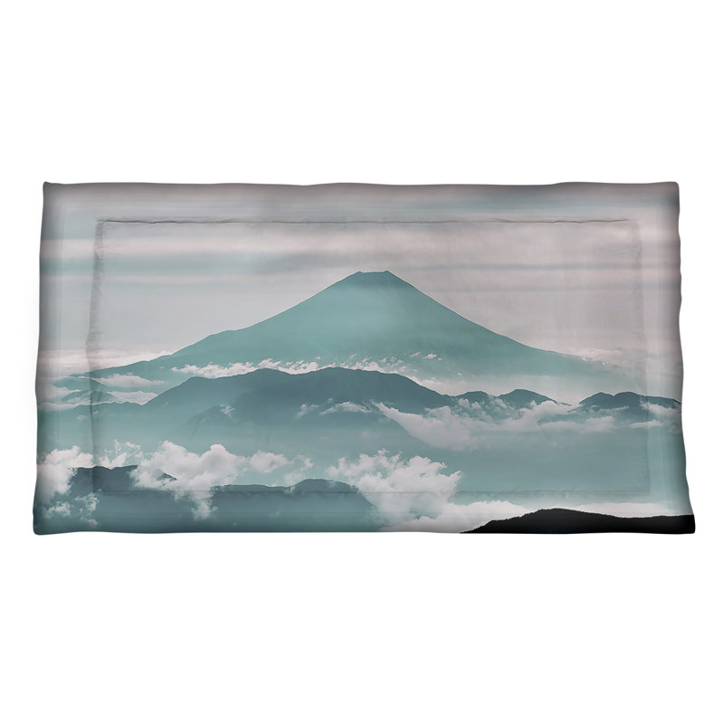 Katelyn Smith vue du mont Fuji, Microfibre, Simple, Vert / Gris