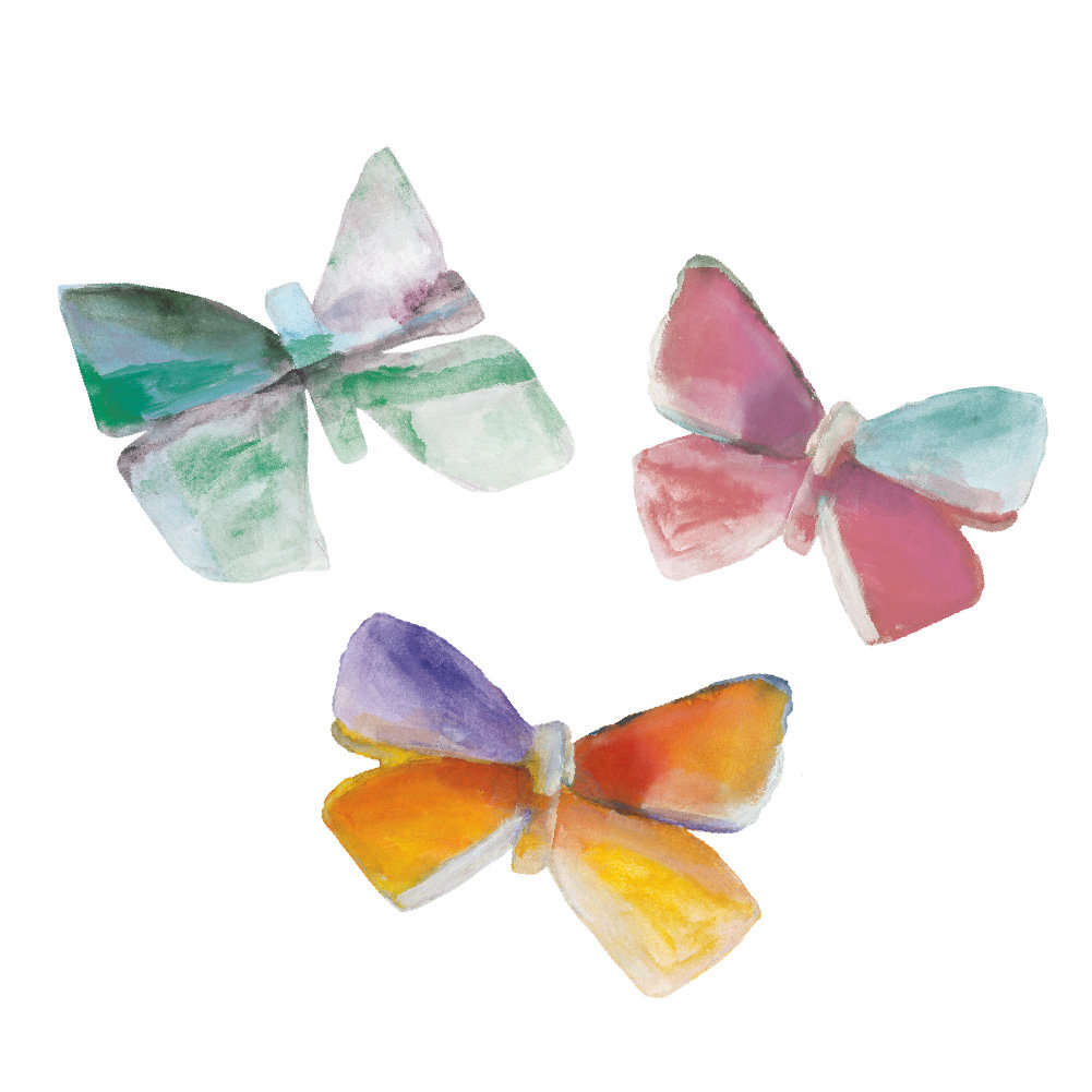Painted Butterfly Removable Wall Decals (Set of 2) Harper Orchard