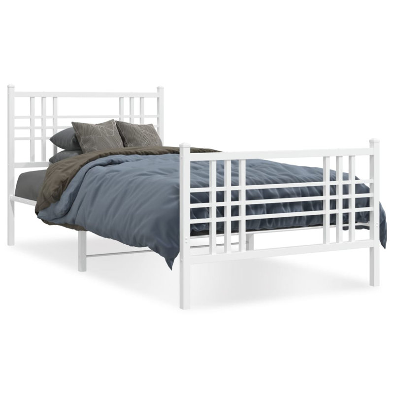 Lit en métal Klemme, Blanc, 57.5" x 81.5"