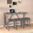 Bar Table Set with Power Outlet, Bar Table and Chairs Set, 4 Piece Dining Table Set, Industrial Breakfast Table Set