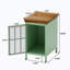 Table de chevet avec armoire de rangement et plateau en bois massif, table de chevet, table basse d'appoint (ensemble de deux pièces)-97799967