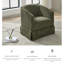 Fauteuil demi-tonneau rembourré et pivotant-1738841559