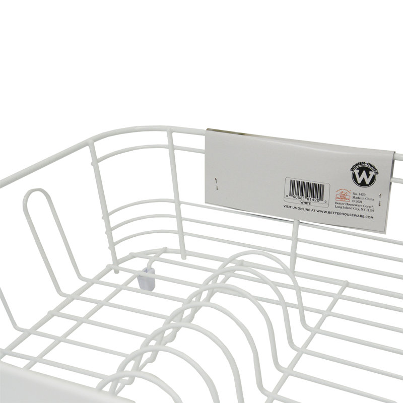 Égouttoir à vaisselle en acier inoxydable 2 pièces, Blanc