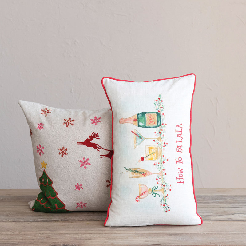 Cotton Blend Throw Square Pillow Cover & Insert