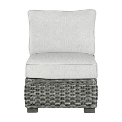 Rustic Woven Sectional Slipper Chair