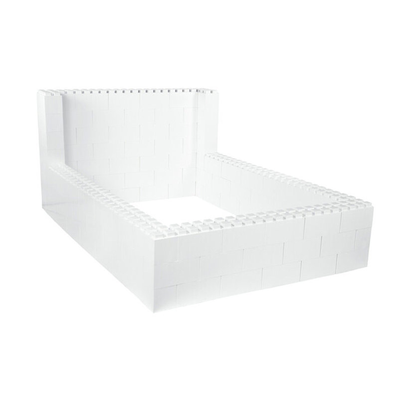 EverBlock Frame With Headboard Bed Kit, Blue, Queen