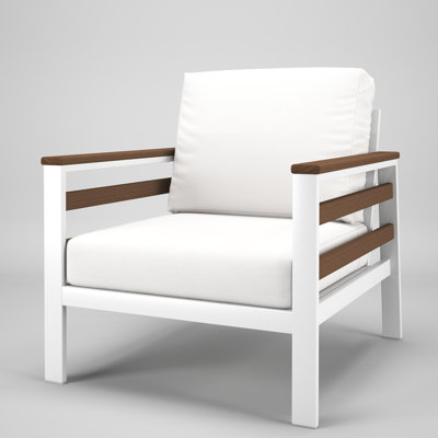 Townsend Metal Outdoor Lounge Club Chair With Sunbrella Cushion