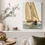 Toile en bois avec voilier en bois-307634468