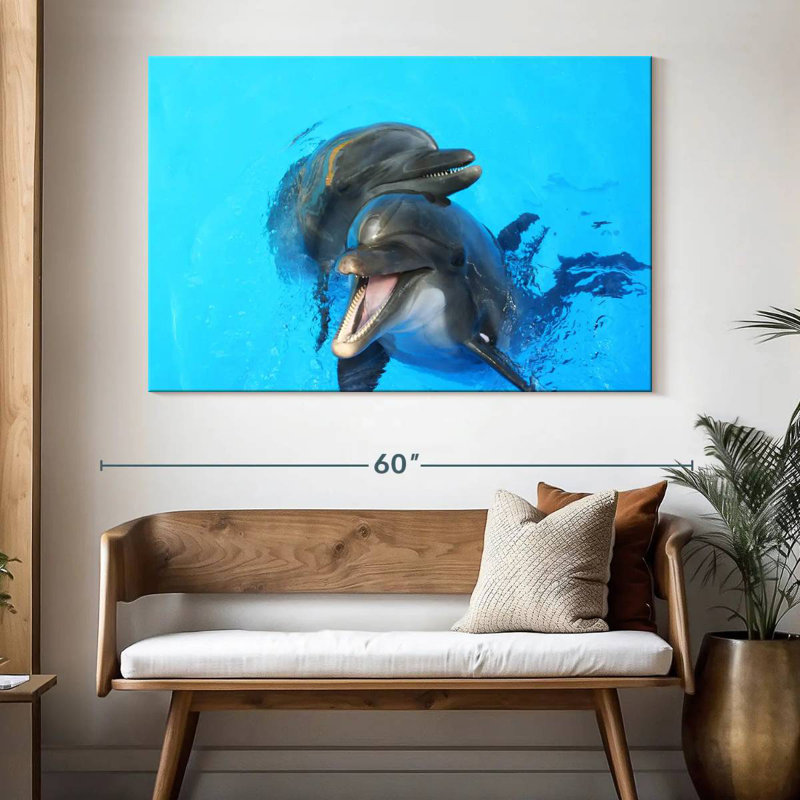 Happy Dolphins, 34" H x 51" W