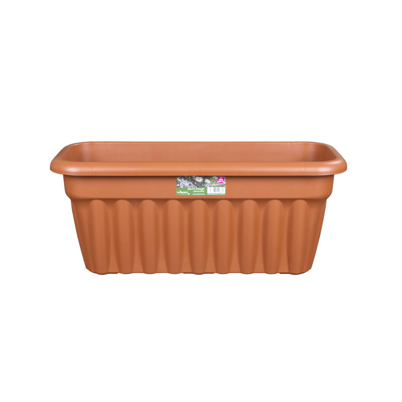 Wham Vista Trough Pack of 5, Terracotta, 25cm H x 60cm W x 24cm D, 5