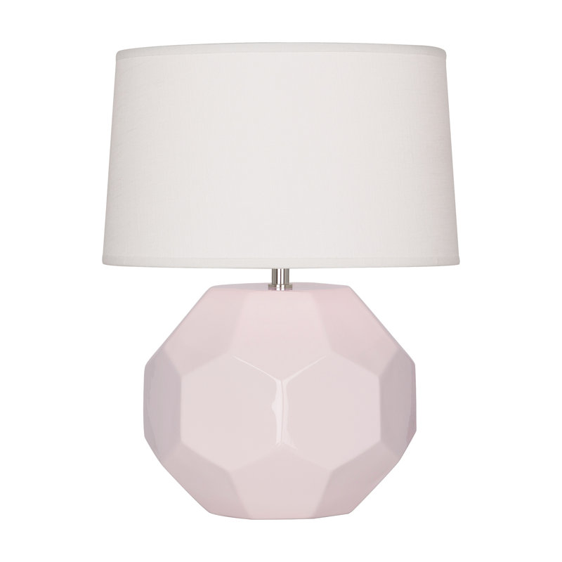 Small Franklin Accent Lamp, 23.5" H x 19.5" W x 19.5" D, Rose Water
