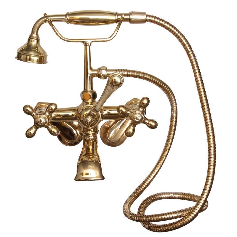54'' x 30'' Soaking Cast Iron Bathtub, Polished Brass