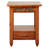Slatestone Solid Wood End Table in Distressed Rustic Oak
