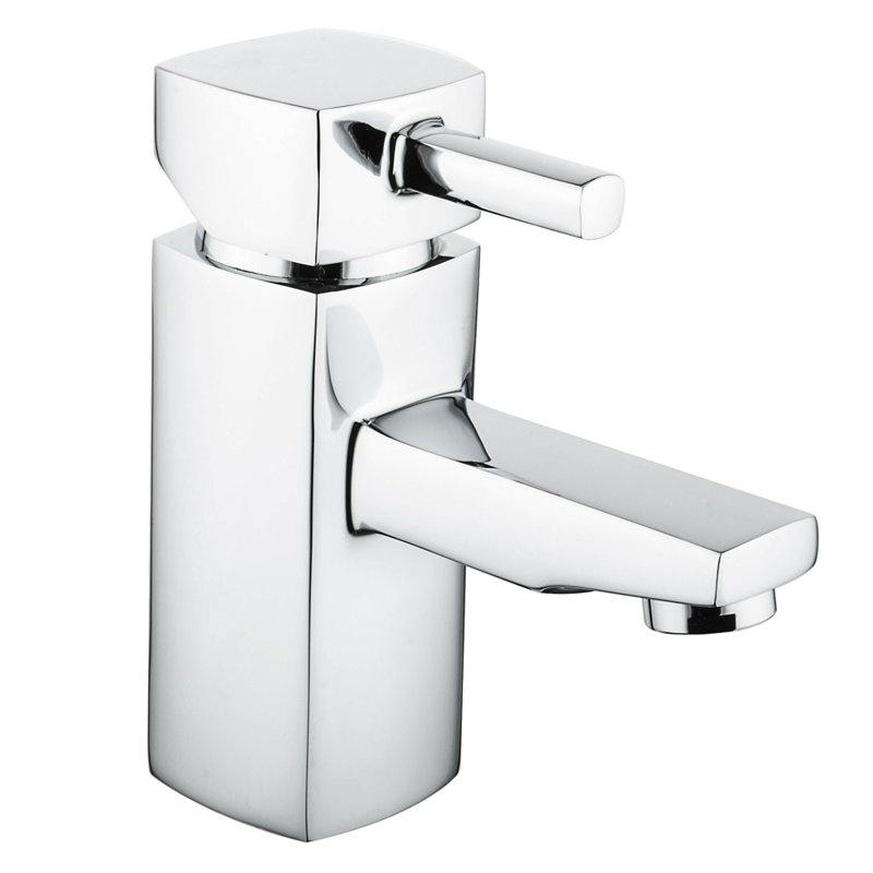 Hutcheson Modern Basin Sink Mono Mixer Faucet Chrome Cloakroom Bathroom Tap, 9 l/min