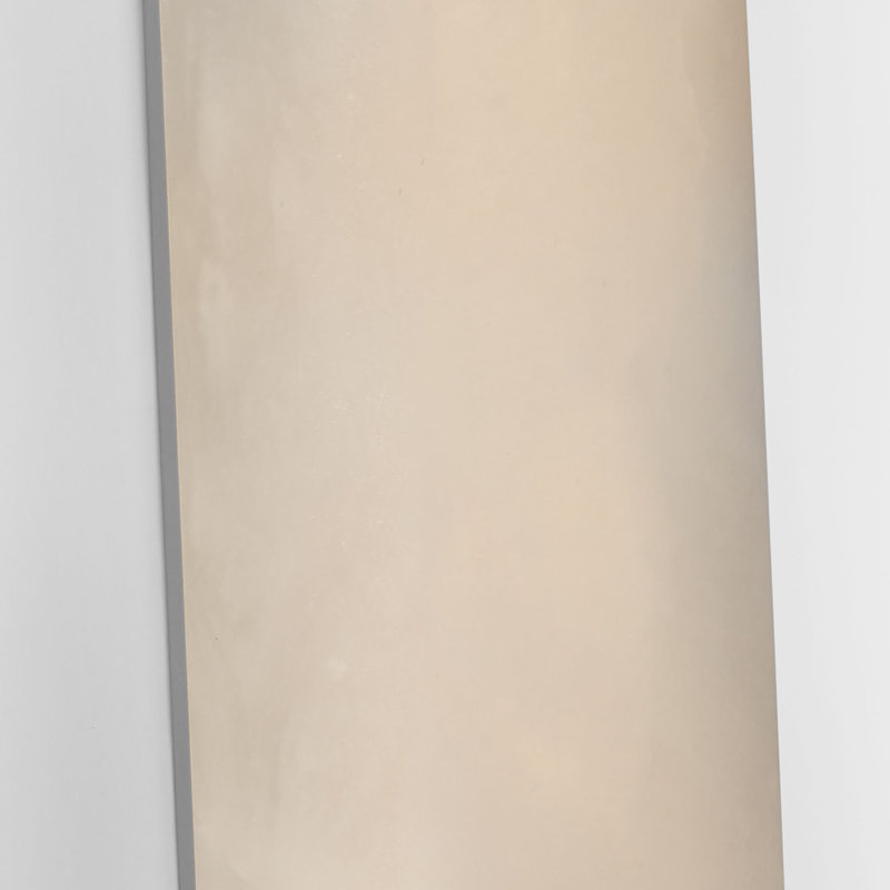 Kelly Wearstler Formosa 26" Linear Sconce, Alabaster/Polished Nickel, 1600 W, 25.75" H x 4.75" W x 3.25" D