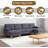 3-Piece Fluffy Fabric U-Shaped Sectional Sofa-1273786941