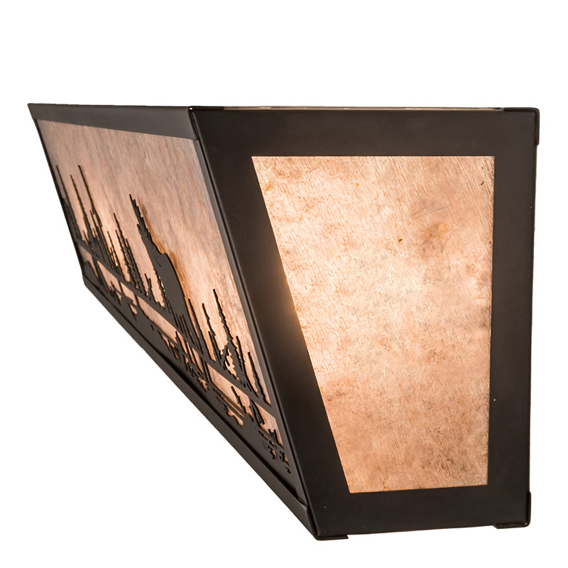 Rustic Lodge 4 - Light Bath Bar, Silver, A19