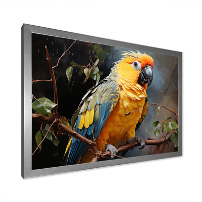 Perroquet harmonie tropicale - décoration murale perroquet