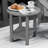 Harada 18 Inch Round Outdoor Side Table Adirondack Plastic/Resin Patio Side Table Weather Resistant End Table with Storage Shelf-65078022