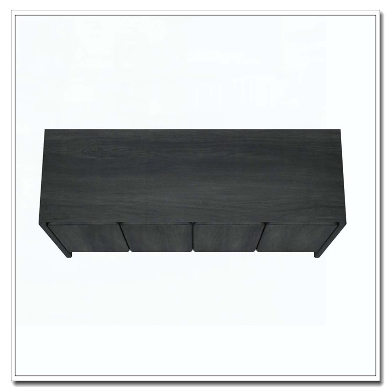 Armoire 4 portes avec rangement, Gris anthracite