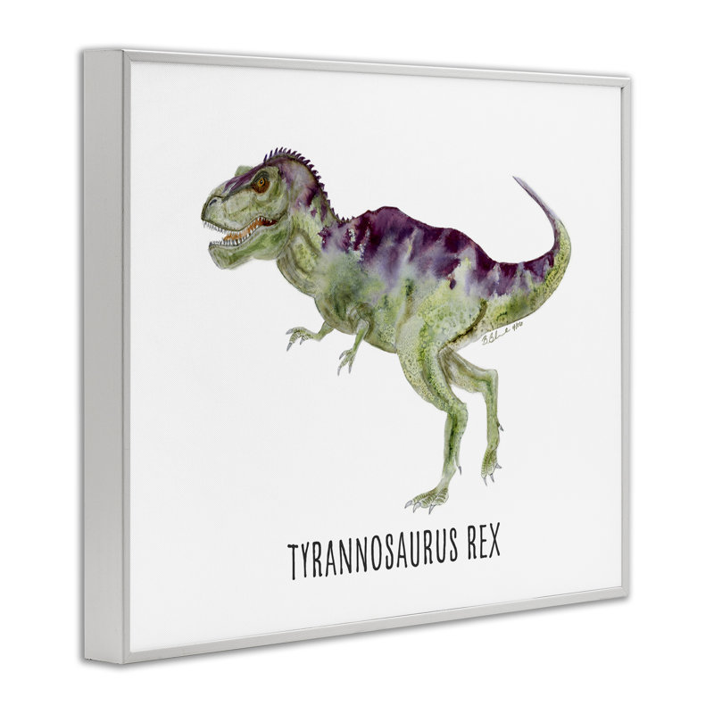  Tyrannosaure Rex, dinosaure apprenant, estampe numérique encadrée par Brett Blumenthal, H 24 po x l 30 po
