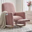 Chaise berçante en tissu avec repose-pieds réglable-1287876487