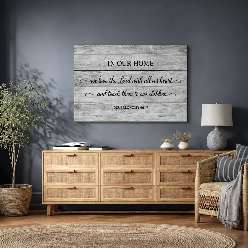Faith Home Scripture Art, salon, photos, impression sur toile encadrée, H 24 po x l 36 po x P 1,5 po, Toile tendue