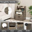 45cm W Manufactured Wood Bedside Table