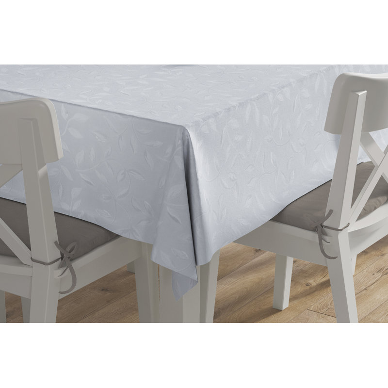Nappe surdimensionnée en jacquard Vines 54x70 - Muscade, Blanc, L 180 po x l 70 po