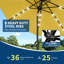 Parasol solaire de 10 pi avec 32 lumières DEL et abat-jour de marché à protection UV-59907775