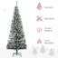 Arbre de Noël artificiel mince enneigé 6 pi avec branches réalistes et 492 pointes-1142714724