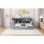 Lit de jour simple en bois avec 3 tiroirs, ports USB et bureau-1600887237