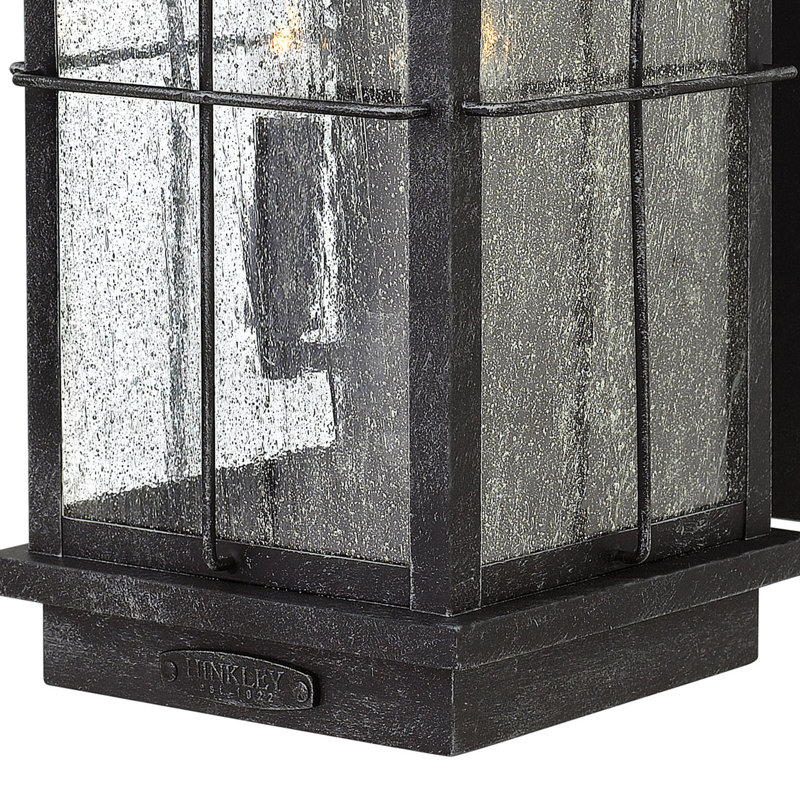 Bingham 3-Light Outdoor Wall Lantern, Greystone, No Bulb