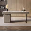 Modern Luxury Sintered Stone Desk with Multiple Drawers & Gold Handles-2029896729