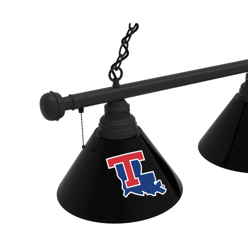 3 - Light Pool Table Lights Pendant, Black, Louisiana Tech Bulldogs