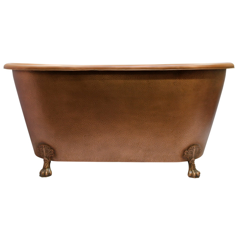 Panya 68.75'' x 32.75'' Soaking Copper Bathtub