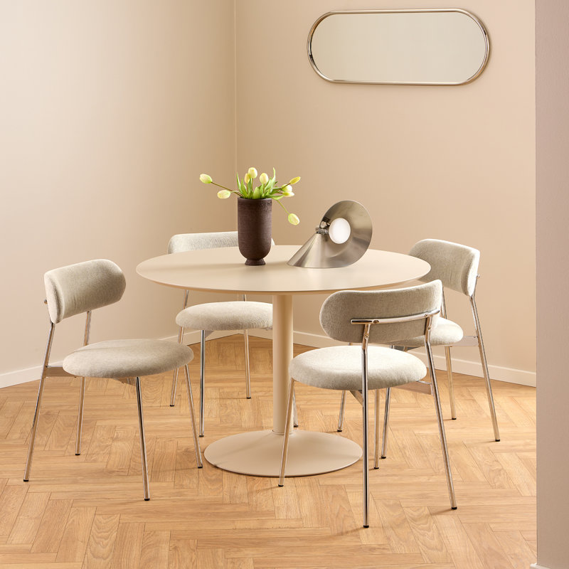 Round Metal Base Dining Table