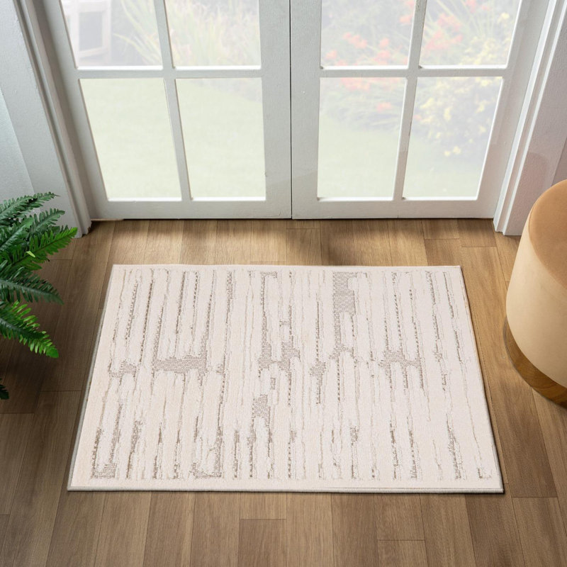 Modern Abstract High Low Area Rug, Rectangle 2'2" x 3'