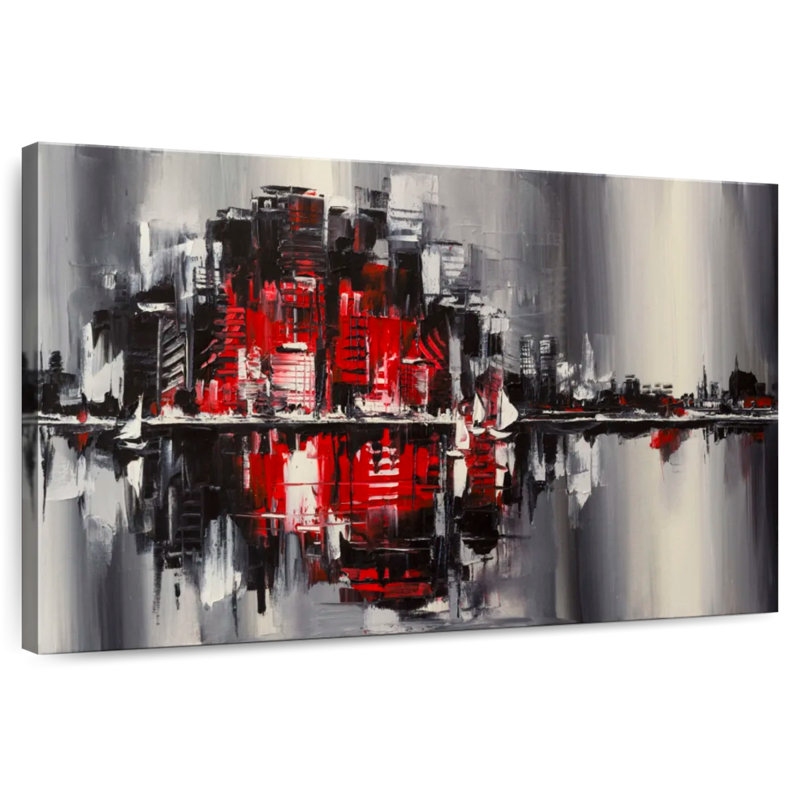 Sireci Abstract Cityscape, 20" H x 30" W