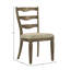 Ensemble de chaises d'appoint Parfield en tissu brun clair et finition chêne vieilli (ensemble de 2)